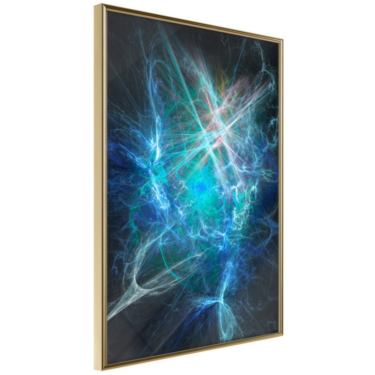 Poster Supernova - modern abstraction with light in blue tones 121893 additionalImage 11