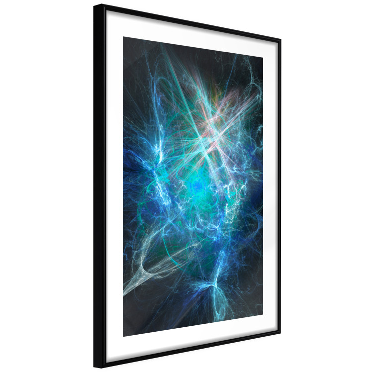 Poster Supernova - modern abstraction with light in blue tones 121893 additionalImage 12