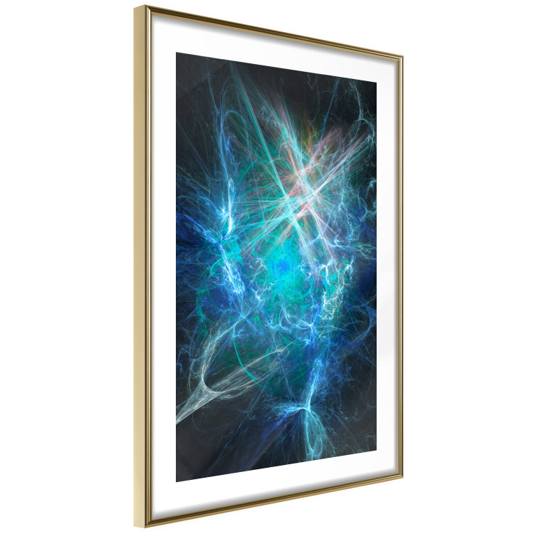 Poster Supernova - modern abstraction with light in blue tones 121893 additionalImage 10