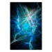 Poster Supernova - modern abstraction with light in blue tones 121893