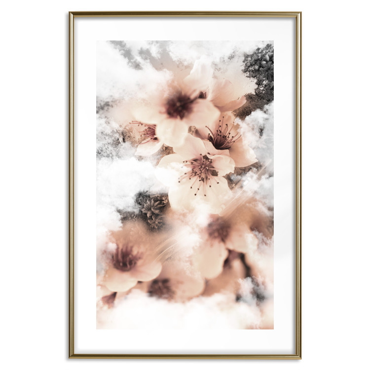 Wall Poster Angelic Flowers - colorful flowers in the clouds above a forest landscape 122793 additionalImage 19