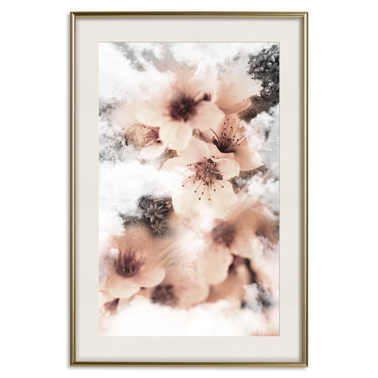 Wall Poster Angelic Flowers - colorful flowers in the clouds above a forest landscape 122793 additionalImage 20