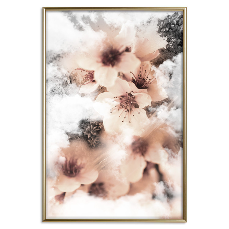 Wall Poster Angelic Flowers - colorful flowers in the clouds above a forest landscape 122793 additionalImage 26