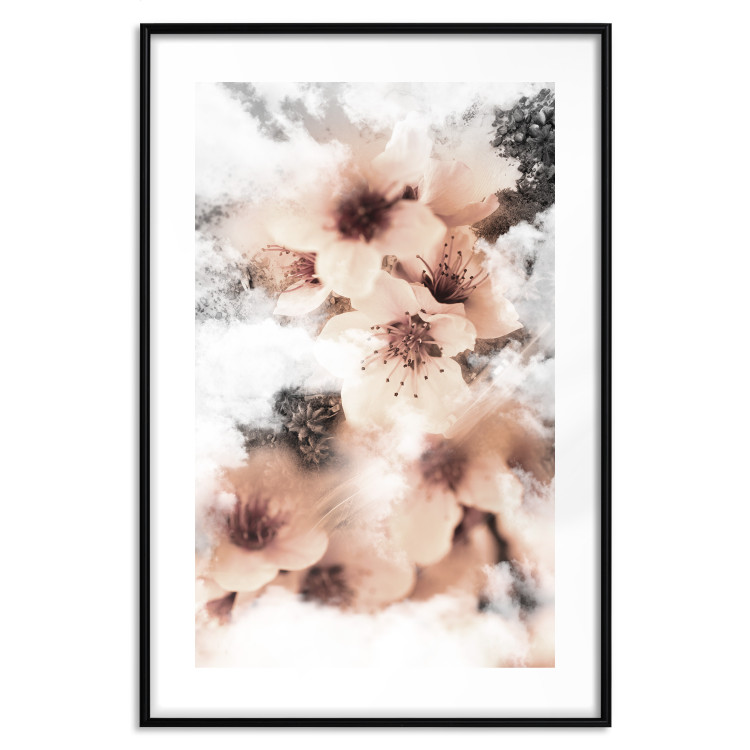 Wall Poster Angelic Flowers - colorful flowers in the clouds above a forest landscape 122793 additionalImage 27
