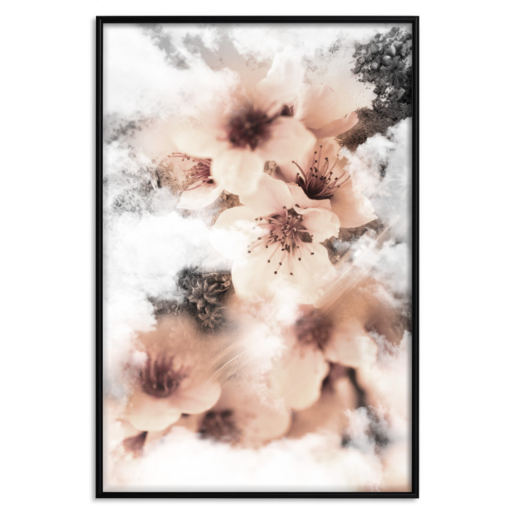 Wall Poster Angelic Flowers - colorful flowers in the clouds above a forest landscape 122793 additionalImage 18