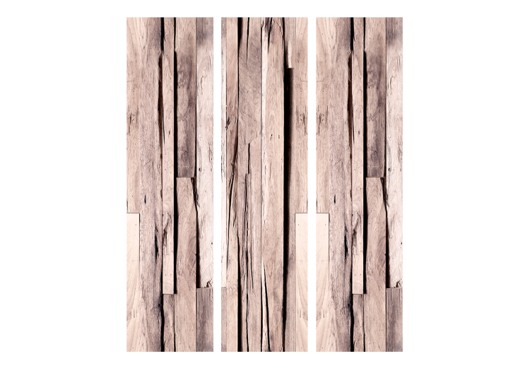 Room Divider Screen Whisper of Spring - texture of unevenly shaped wooden planks 122993 additionalImage 3