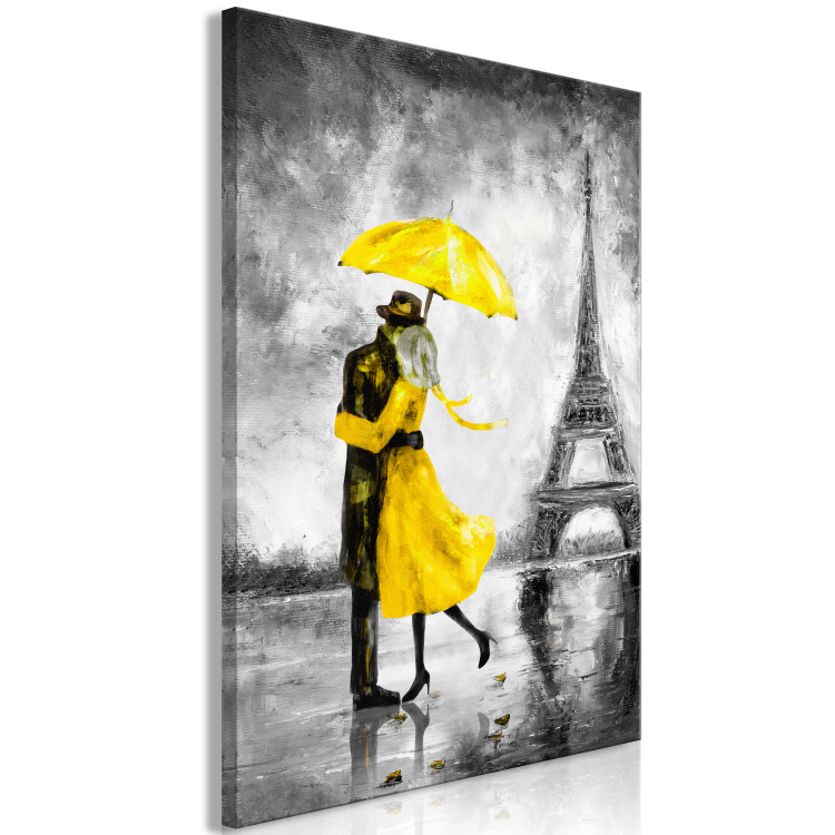Canvas Print Paris Fog (1 Part) Vertical Yellow 123093 additionalImage 2