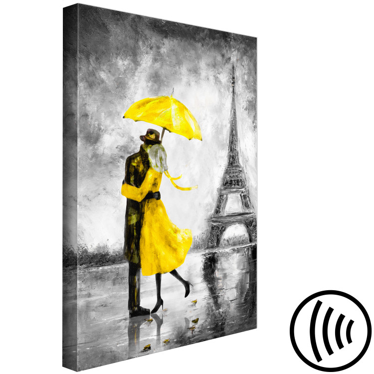 Canvas Print Paris Fog (1 Part) Vertical Yellow 123093 additionalImage 6