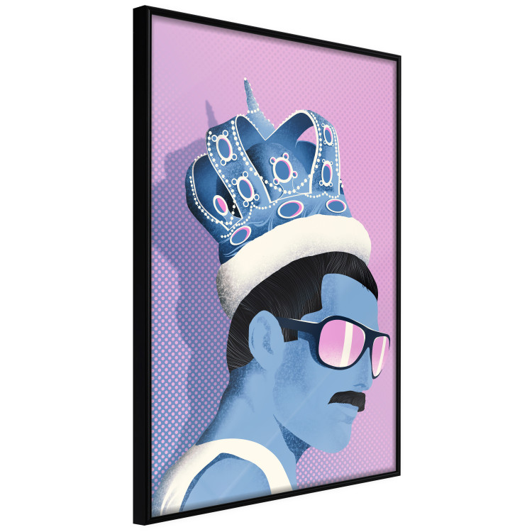 Wall Poster Freddie - fanciful portrait of a man with a crown and glasses 123493 additionalImage 12