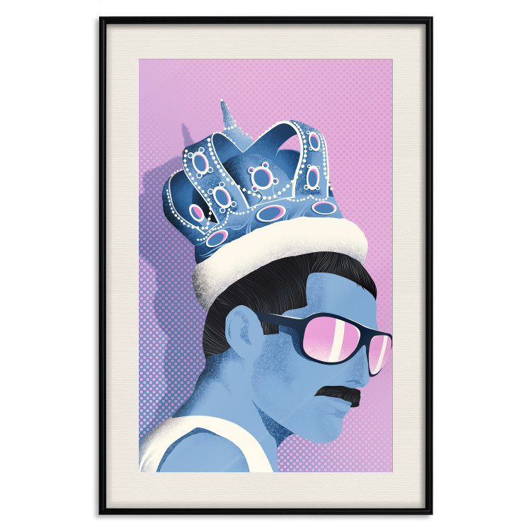 Wall Poster Freddie - fanciful portrait of a man with a crown and glasses 123493 additionalImage 18
