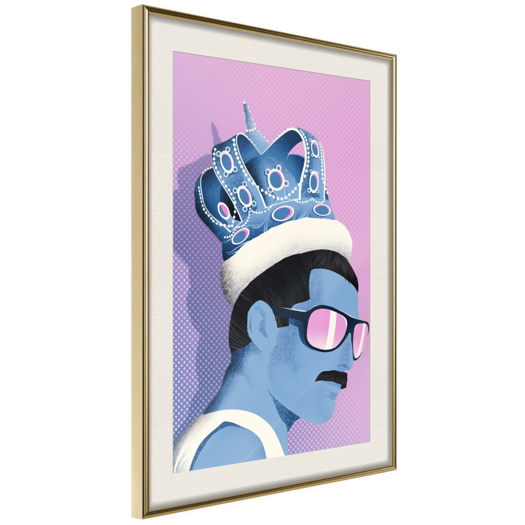 Wall Poster Freddie - fanciful portrait of a man with a crown and glasses 123493 additionalImage 2