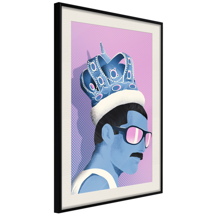 Wall Poster Freddie - fanciful portrait of a man with a crown and glasses 123493 additionalImage 3