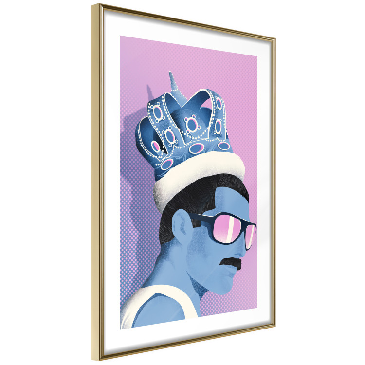 Wall Poster Freddie - fanciful portrait of a man with a crown and glasses 123493 additionalImage 6
