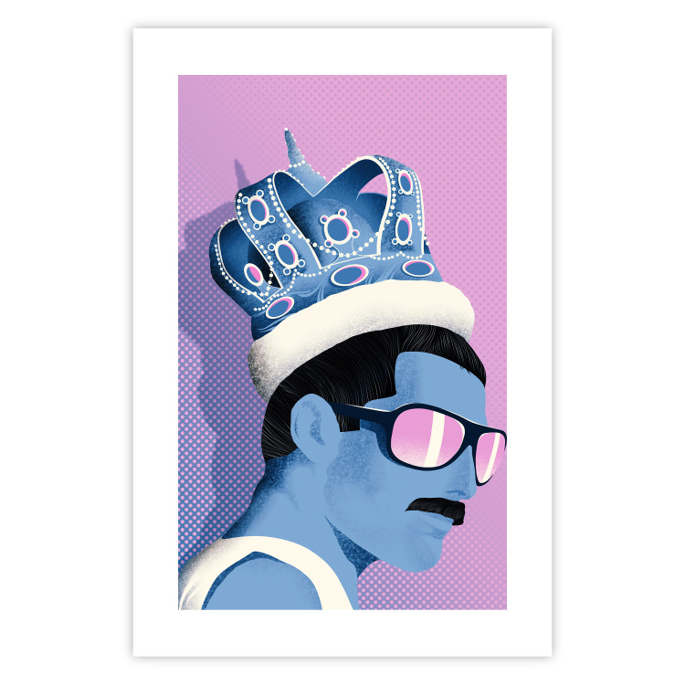 Wall Poster Freddie - fanciful portrait of a man with a crown and glasses 123493 additionalImage 25
