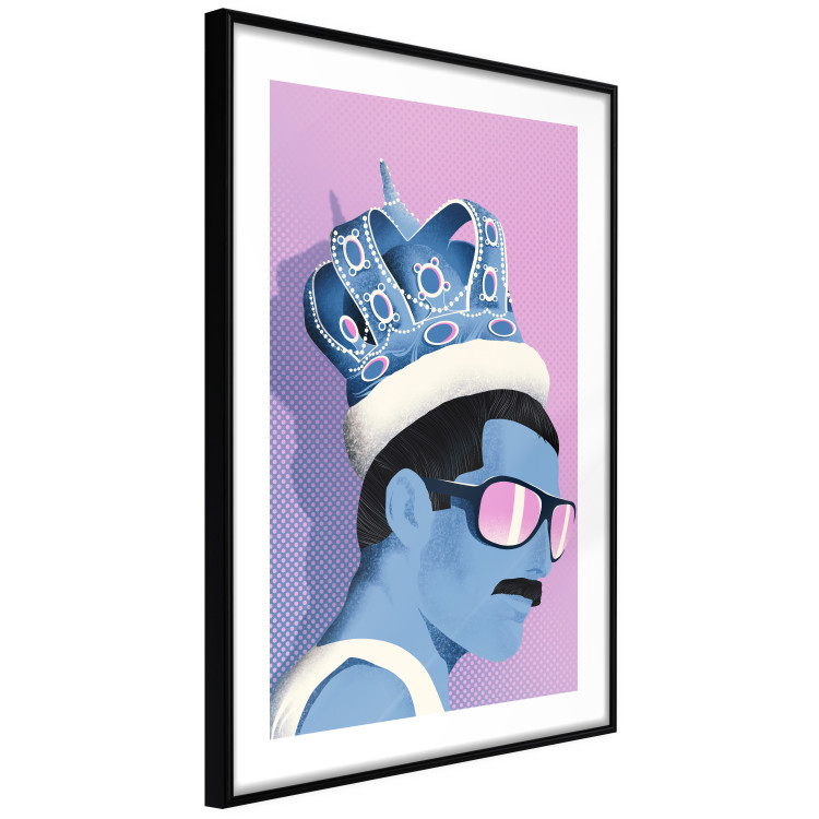 Wall Poster Freddie - fanciful portrait of a man with a crown and glasses 123493 additionalImage 13