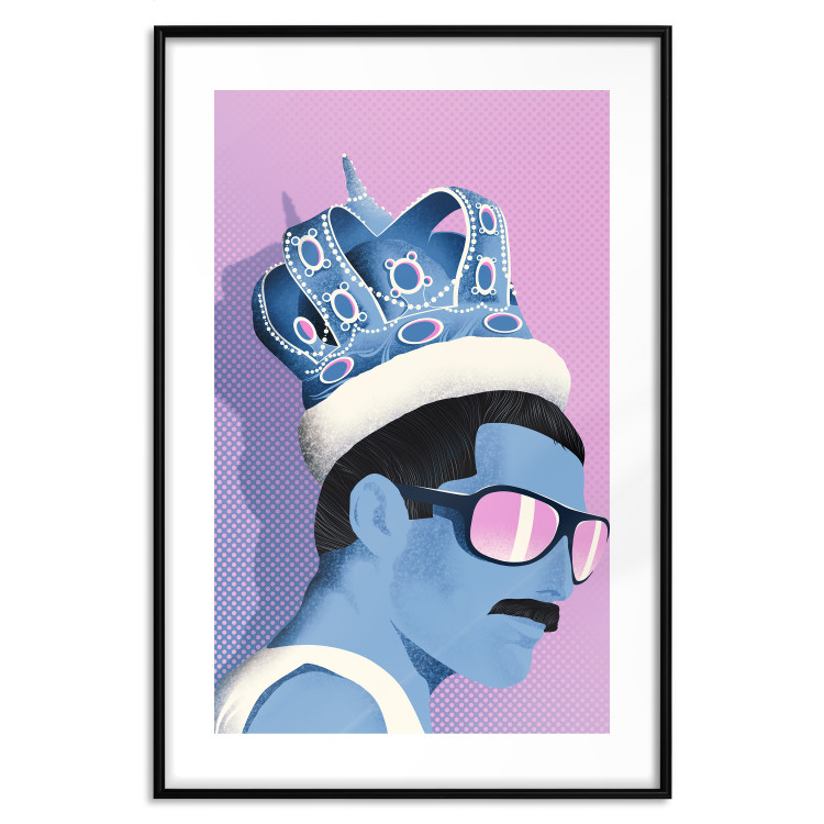 Wall Poster Freddie - fanciful portrait of a man with a crown and glasses 123493 additionalImage 17