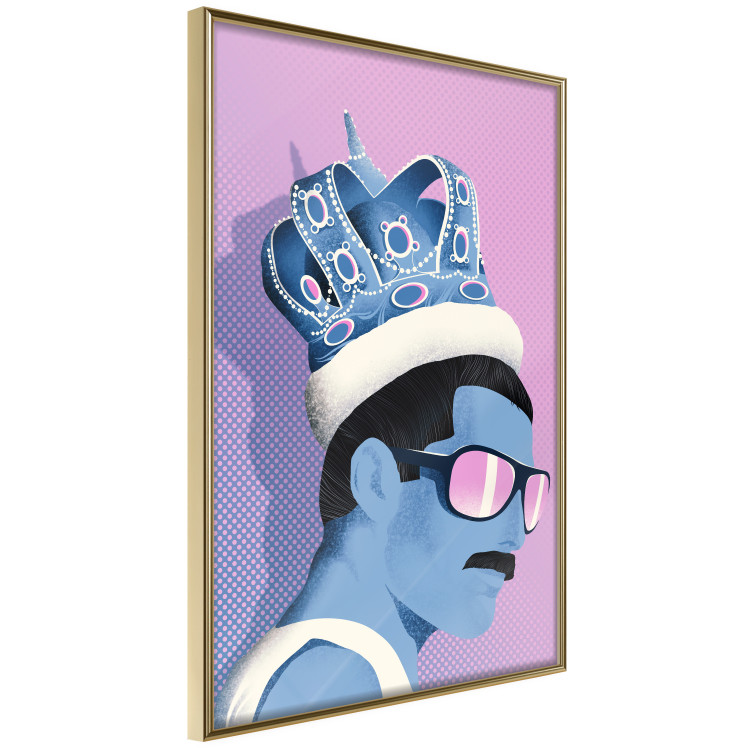 Wall Poster Freddie - fanciful portrait of a man with a crown and glasses 123493 additionalImage 14