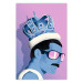 Wall Poster Freddie - fanciful portrait of a man with a crown and glasses 123493
