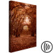 Canvas Art Print Corridor of trees - autumn forest path covered with leaves 123893 additionalThumb 6
