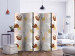 Room Divider Speckles II (5-piece) - modern abstraction in browns and pinks 124193 additionalThumb 2