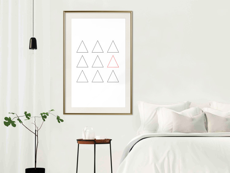 Wall Poster Misfit Element - triangular geometric shapes on a white background 124493 additionalImage 21