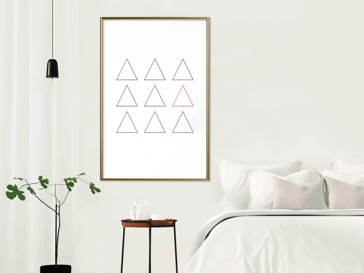 Wall Poster Misfit Element - triangular geometric shapes on a white background 124493 additionalImage 7