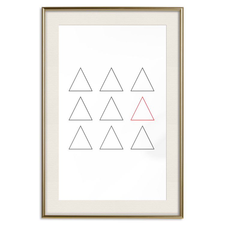 Wall Poster Misfit Element - triangular geometric shapes on a white background 124493 additionalImage 19