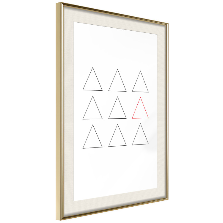 Wall Poster Misfit Element - triangular geometric shapes on a white background 124493 additionalImage 2