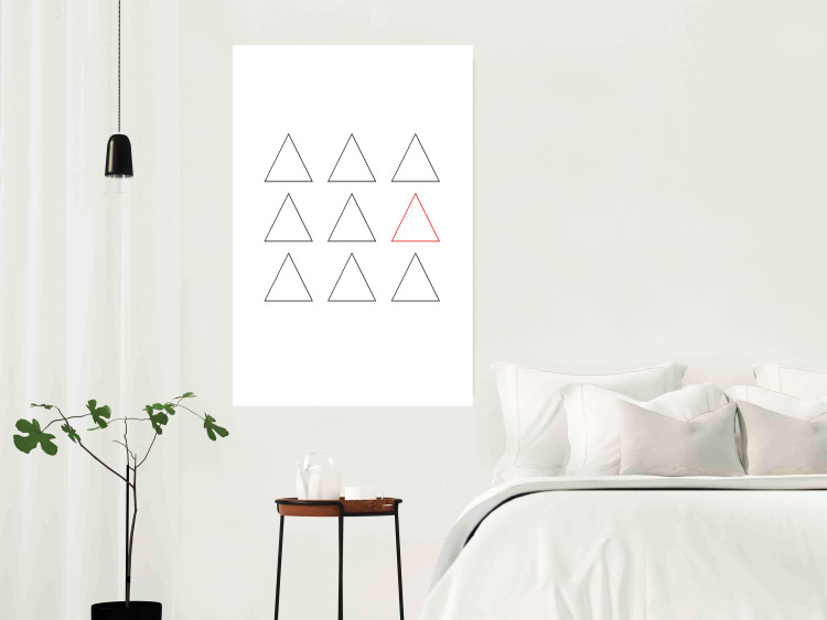 Wall Poster Misfit Element - triangular geometric shapes on a white background 124493 additionalImage 23