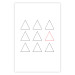 Wall Poster Misfit Element - triangular geometric shapes on a white background 124493