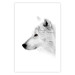 Wall Poster Amber Gaze - portrait of a wolf with a yellow eye on a white background 126293 additionalThumb 25