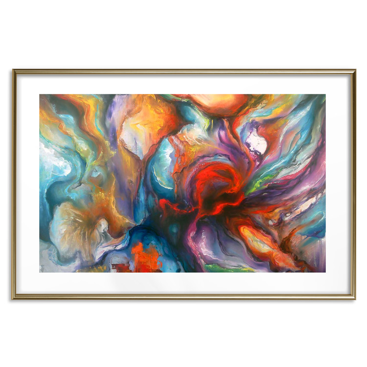 Wall Poster Abyss - worm among multicolored patterns in an abstract motif 127293 additionalImage 14