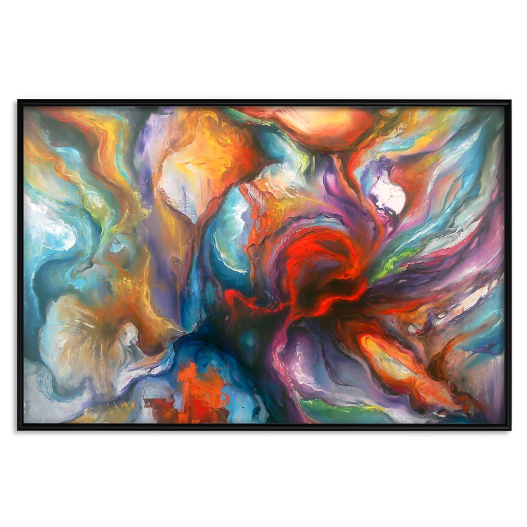 Wall Poster Abyss - worm among multicolored patterns in an abstract motif 127293 additionalImage 16