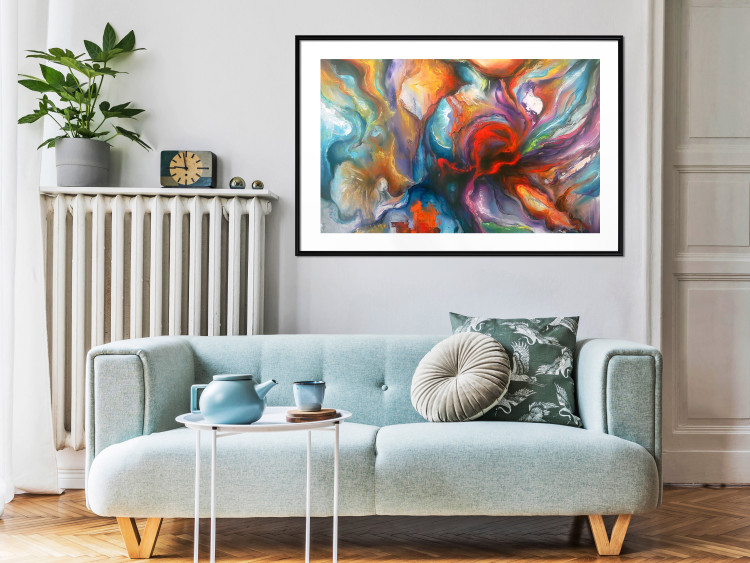 Wall Poster Abyss - worm among multicolored patterns in an abstract motif 127293 additionalImage 18