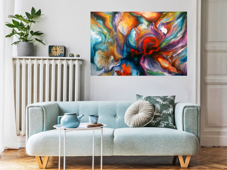 Wall Poster Abyss - worm among multicolored patterns in an abstract motif 127293 additionalImage 2
