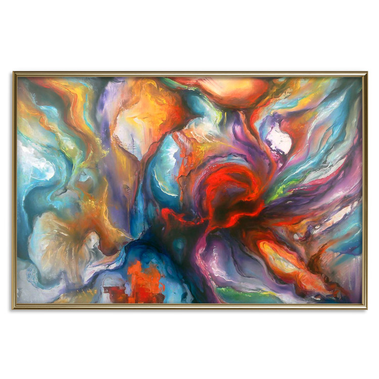 Wall Poster Abyss - worm among multicolored patterns in an abstract motif 127293 additionalImage 17