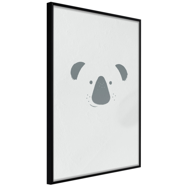 Poster Smiling Koala - animal with a funny face on a solid gray background 130693 additionalImage 12