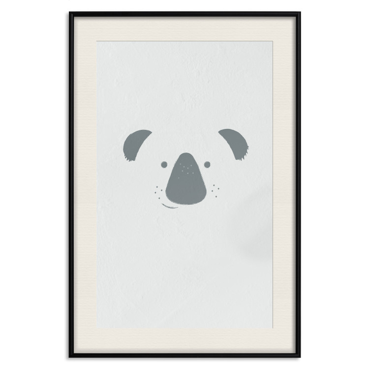 Poster Smiling Koala - animal with a funny face on a solid gray background 130693 additionalImage 19