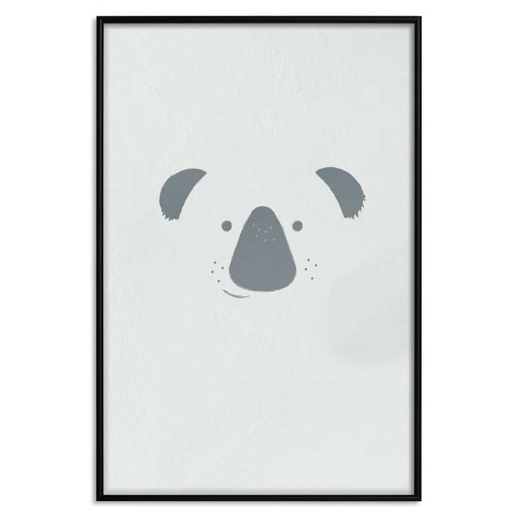 Poster Smiling Koala - animal with a funny face on a solid gray background 130693 additionalImage 16