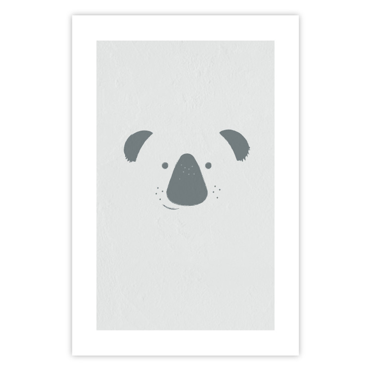 Poster Smiling Koala - animal with a funny face on a solid gray background 130693 additionalImage 19