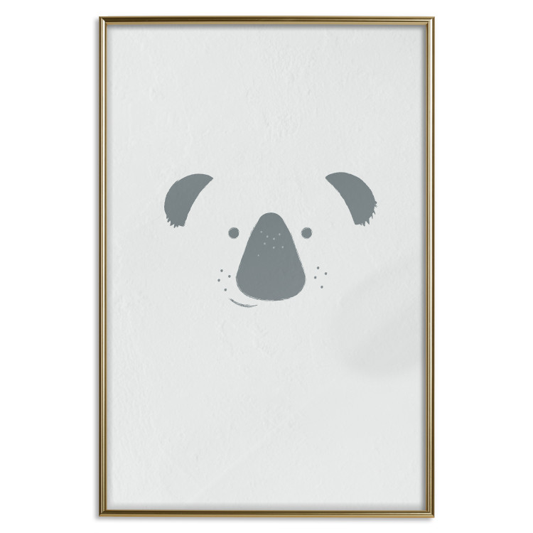 Poster Smiling Koala - animal with a funny face on a solid gray background 130693 additionalImage 21