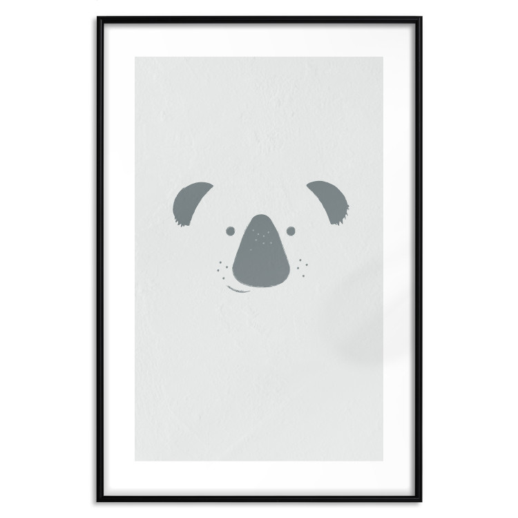 Poster Smiling Koala - animal with a funny face on a solid gray background 130693 additionalImage 17