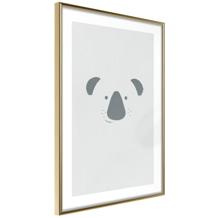 Poster Smiling Koala - animal with a funny face on a solid gray background 130693 additionalImage 5