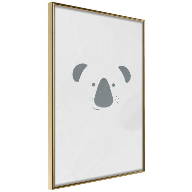 Poster Smiling Koala - animal with a funny face on a solid gray background 130693 additionalImage 9