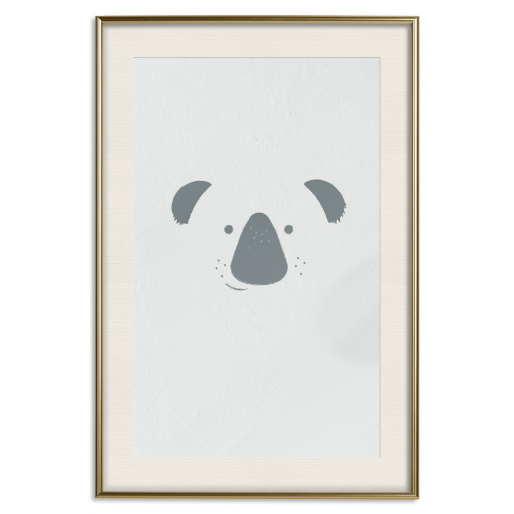 Poster Smiling Koala - animal with a funny face on a solid gray background 130693 additionalImage 20
