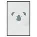 Poster Smiling Koala - animal with a funny face on a solid gray background 130693 additionalThumb 16