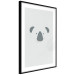 Poster Smiling Koala - animal with a funny face on a solid gray background 130693 additionalThumb 2