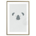 Poster Smiling Koala - animal with a funny face on a solid gray background 130693 additionalThumb 16