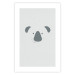 Poster Smiling Koala - animal with a funny face on a solid gray background 130693 additionalThumb 25