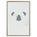 Poster Smiling Koala - animal with a funny face on a solid gray background 130693 additionalThumb 21